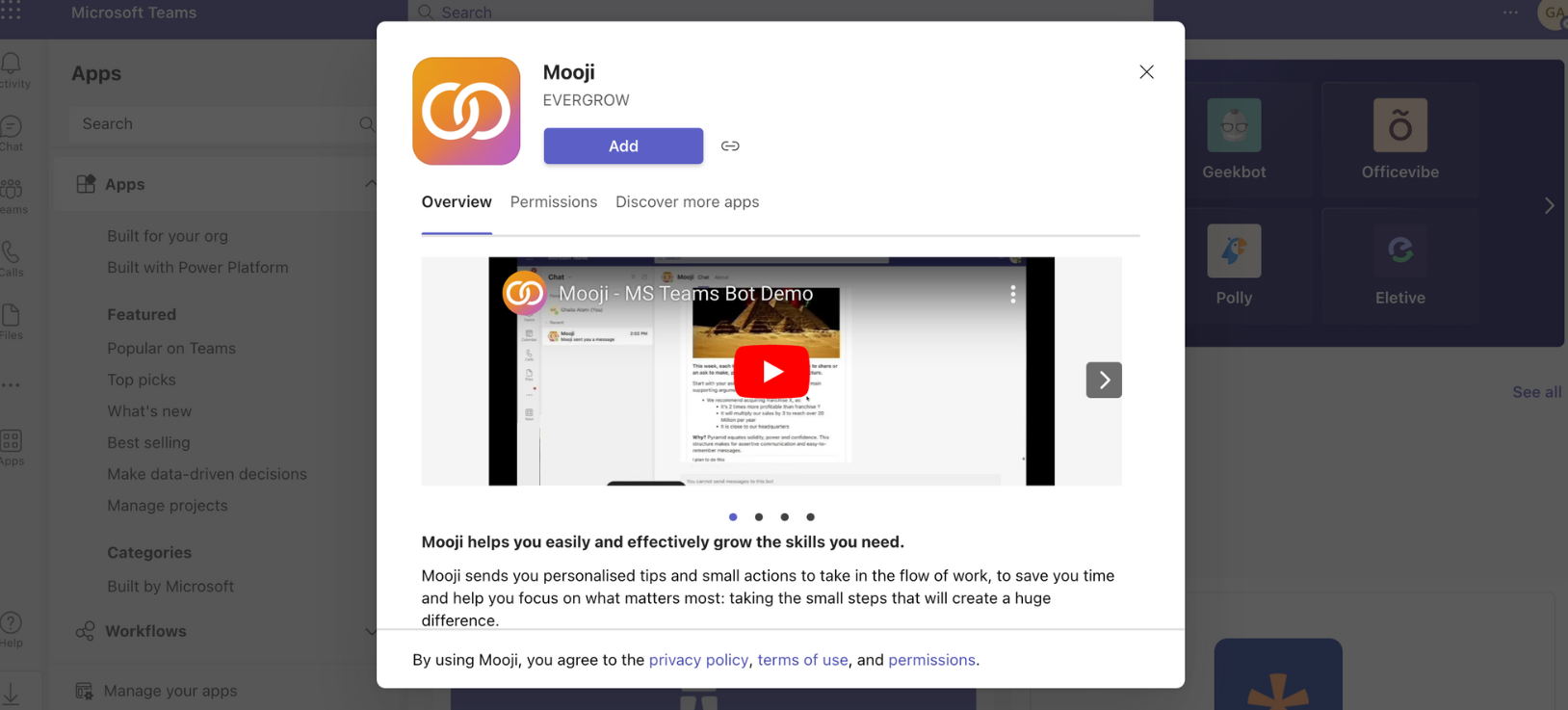 Mooji devient partenaire Microsoft - L'application Mooji est certifiée Microsoft et publiée sur Microsoft AppSource
